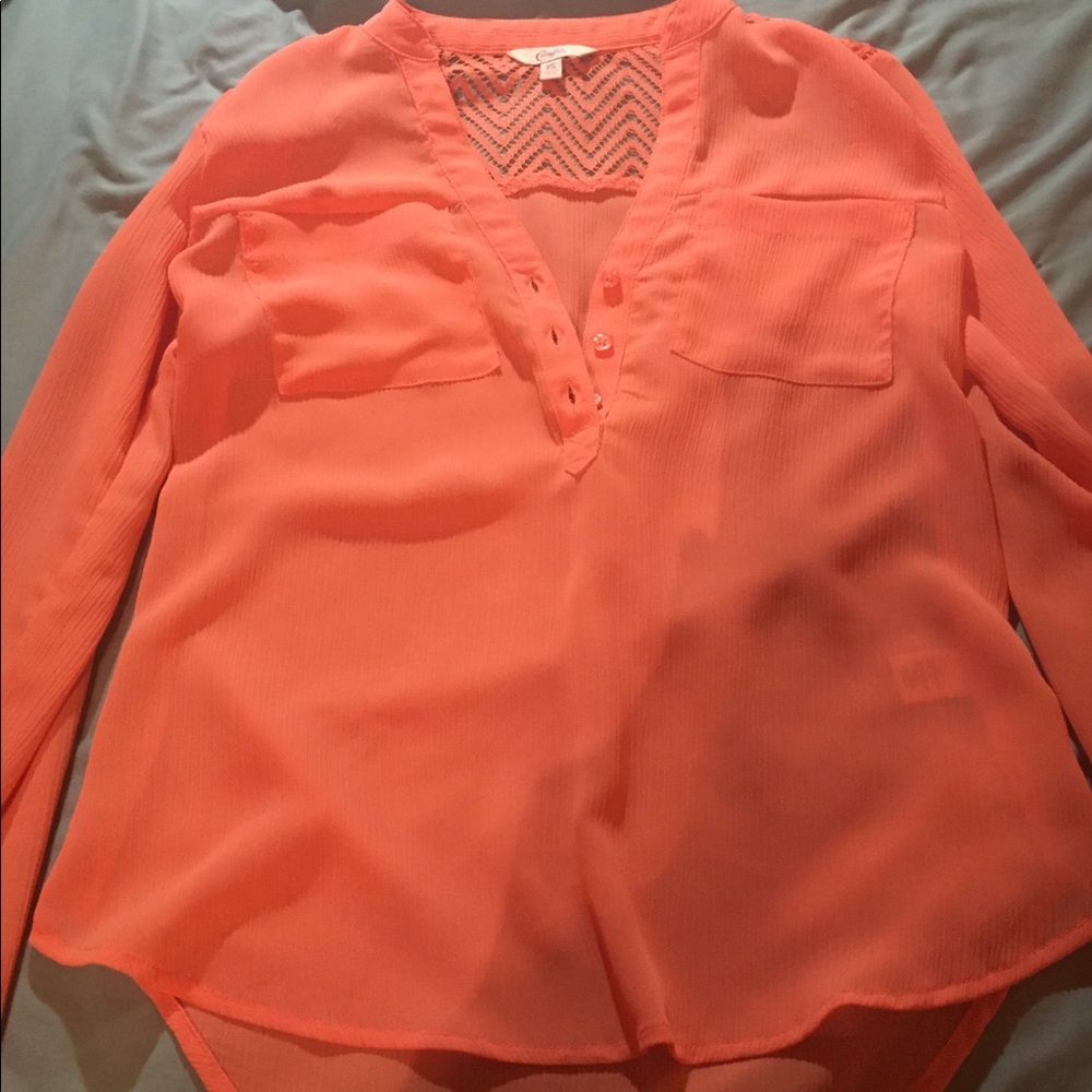 Coral/orange cover up